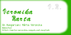 veronika marta business card